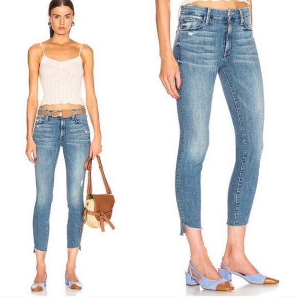 Mother The Looker Ankle Step Fray Jeans - Picture 1 of 8